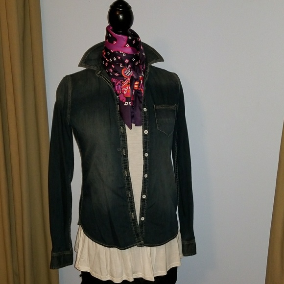 Liz Claiborne Denim Shirt - Picture 1 of 1
